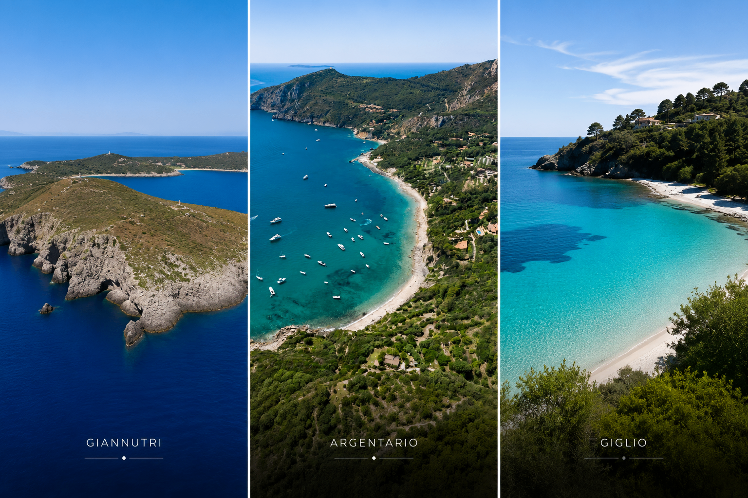 Giannutri · Argentario · Giglio