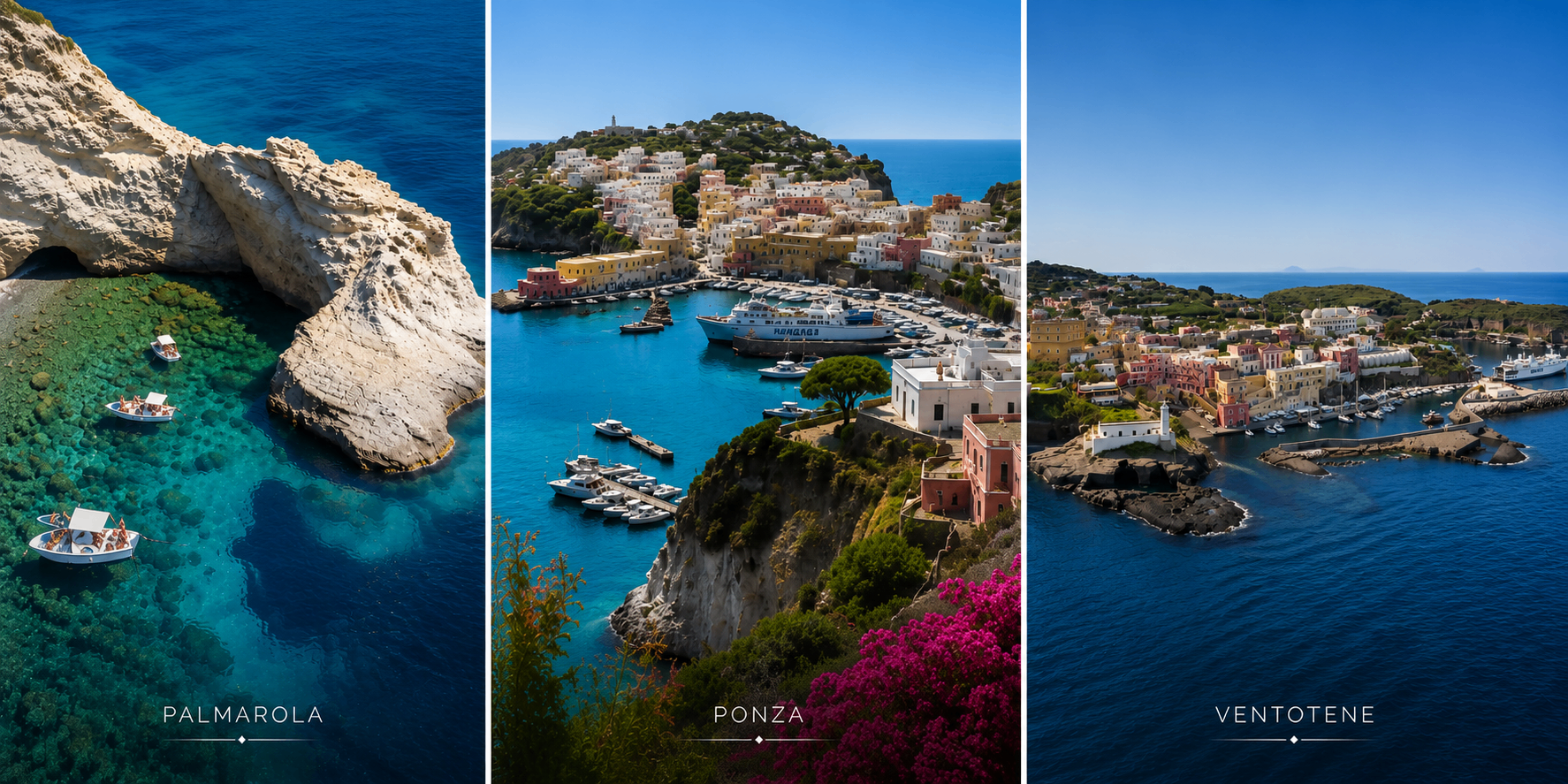 Palmarola · Ponza · Ventotene