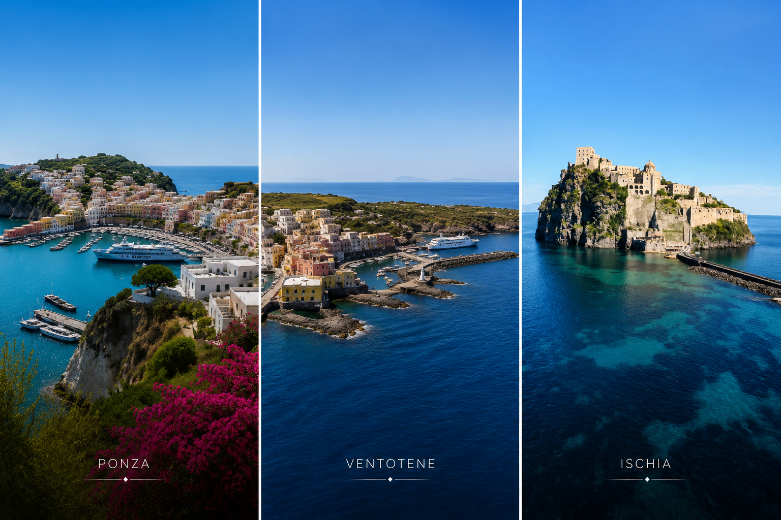 Ponza · Ventotene · Ischia